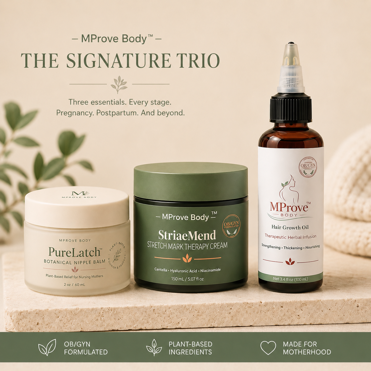 The Signature Trio | Complete Motherhood Essentials Bundle